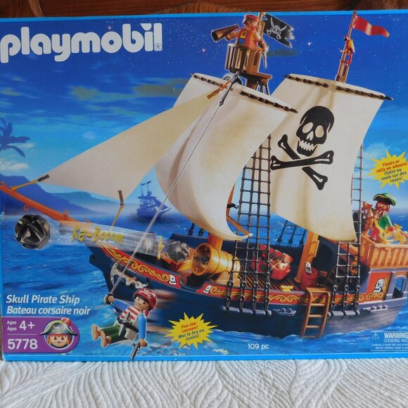 Rare PLAYMOBIL Skull Pirate Ship #5778 Buccaneer building toy BRAND NEW SEALED - Picture 16 of 16